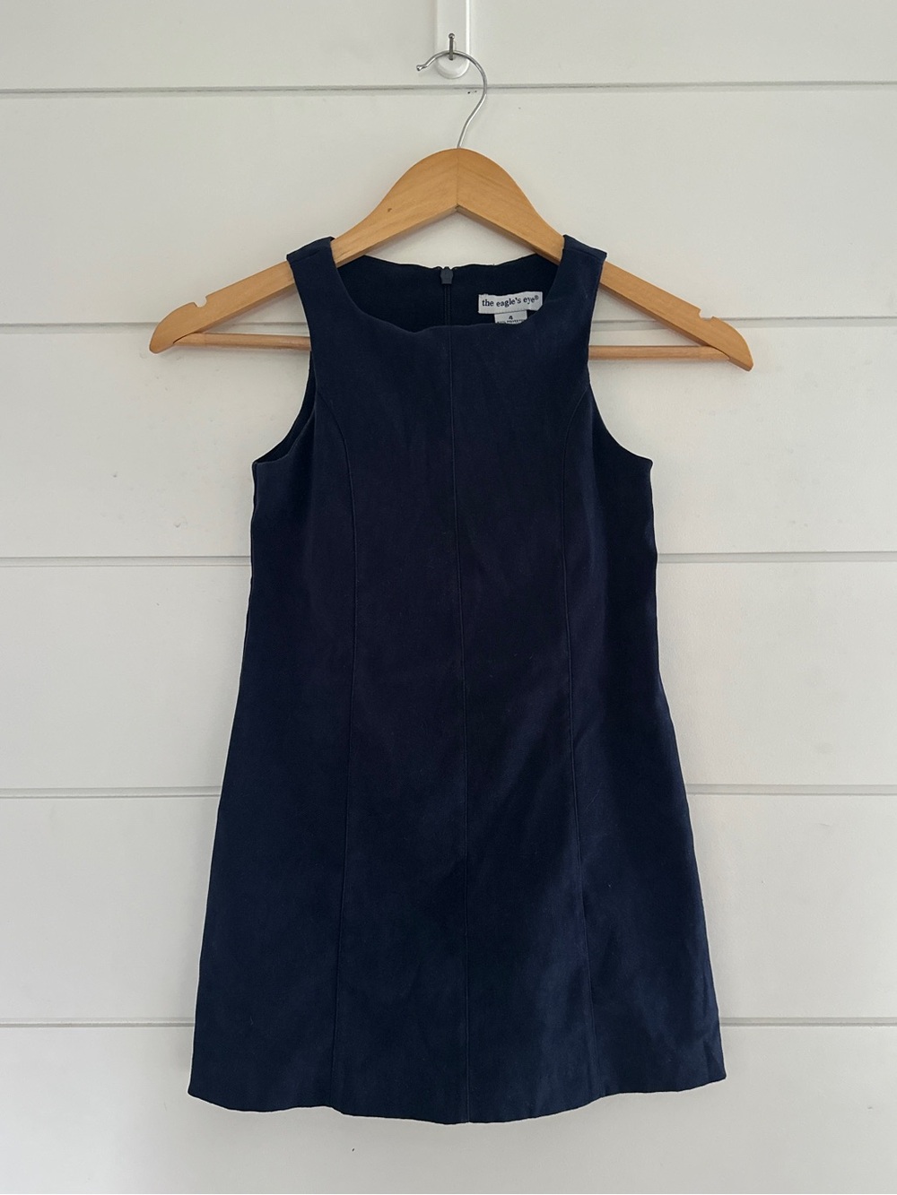 Kids A-line Sleeveless Dress - “The Eagles Eye” Navy - Size: 4